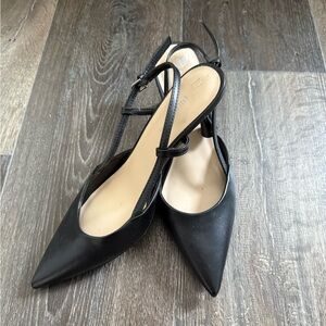 Nine West Black Slingback Heels